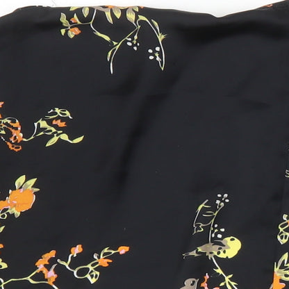 My X Side Womens Multicoloured Floral Polyester Kimono Blouse Size S V-Neck