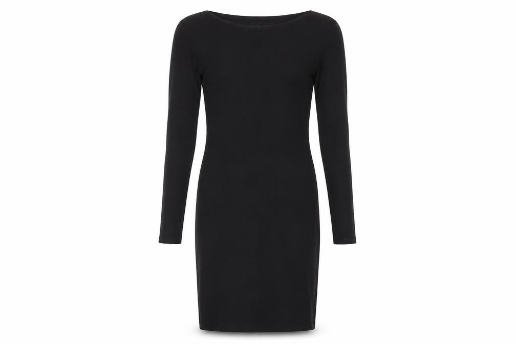 Nasty Gal Womens Black Polyester Bodycon Size 10 Boat Neck