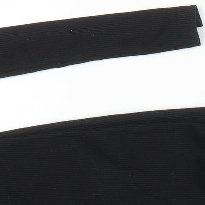 Nasty Gal Womens Black Polyester Bodycon Size 10 Boat Neck
