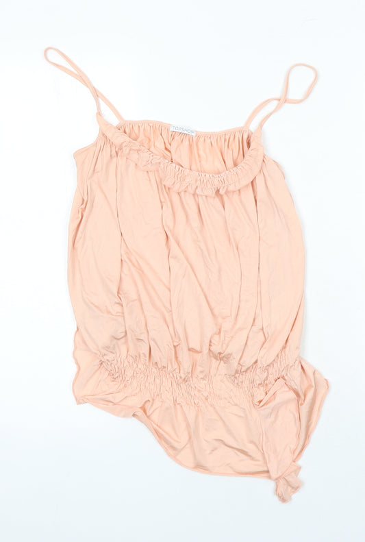 Womens UK Size 10 Topshop Orange Camisole Blouse