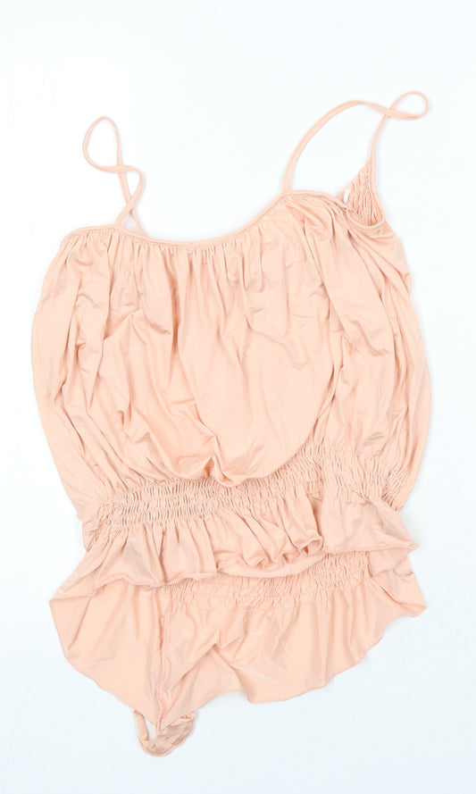 Womens UK Size 10 Topshop Orange Camisole Blouse