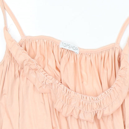 Womens UK Size 10 Topshop Orange Camisole Blouse