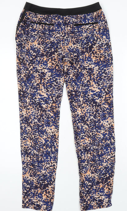 Mango Womens Multicoloured Geometric Polyester Carrot Trousers Size 8 L29 in Regular - Pockets