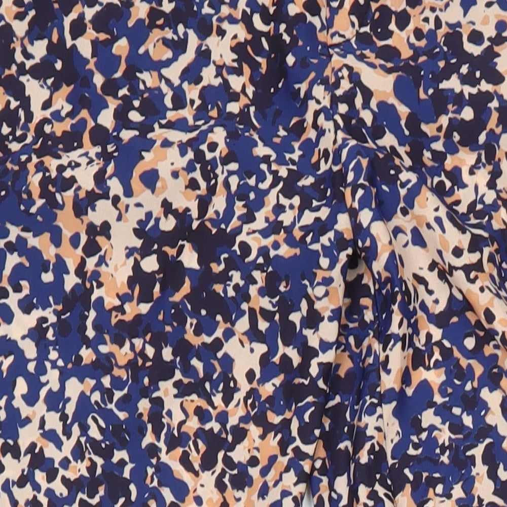 Mango Womens Multicoloured Geometric Polyester Carrot Trousers Size 8 L29 in Regular - Pockets