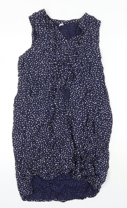 Old Navy Womens Multicoloured Geometric Viscose Tunic Blouse Size M V-Neck - Tasselled closure on neckline