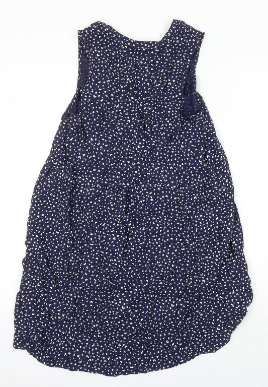 Old Navy Womens Multicoloured Geometric Viscose Tunic Blouse Size M V-Neck - Tasselled closure on neckline