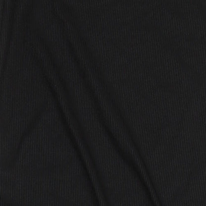 Boohoo Womens Black Houndstooth Polyester T-Shirt Dress Size 10 Round Neck - Side Split Detail