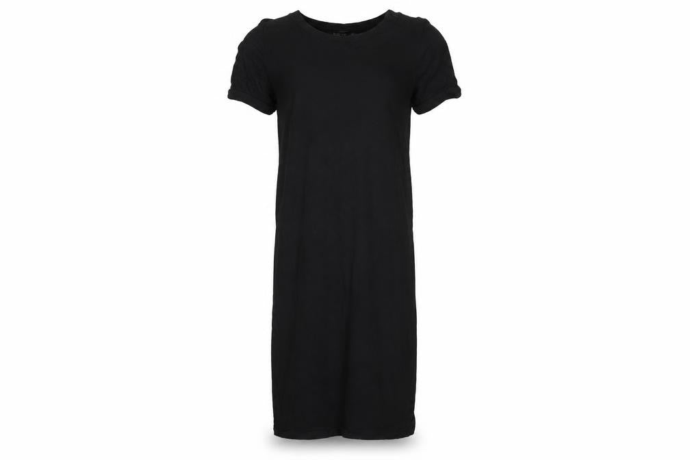 Boohoo Womens Black Viscose T-Shirt Dress Size 12 Round Neck