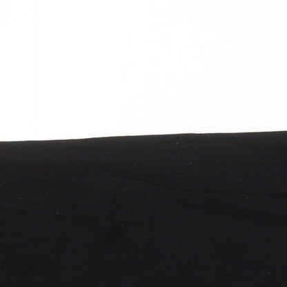 Boohoo Womens Black Viscose T-Shirt Dress Size 12 Round Neck