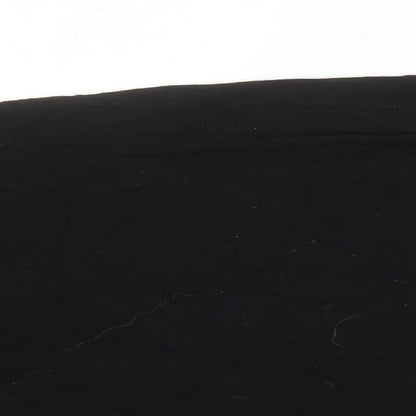 Boohoo Womens Black Viscose T-Shirt Dress Size 12 Round Neck