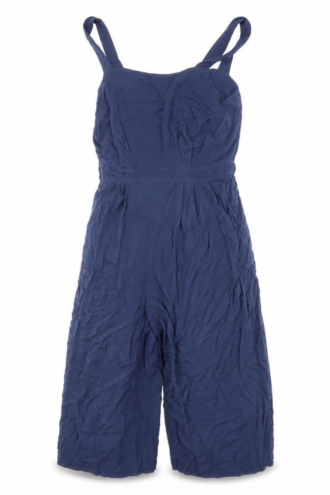 Womens UK Size 12 Warehouse One-Piece Blue Playsuit