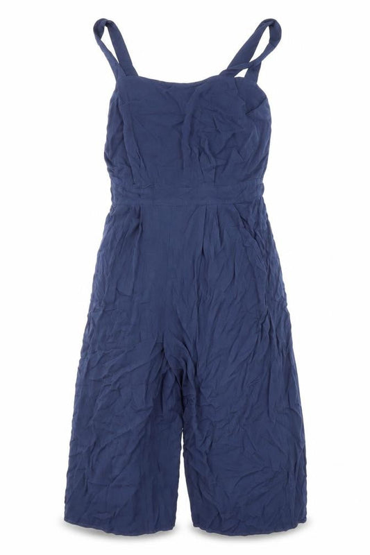 Womens UK Size 12 Warehouse One-Piece Blue Playsuit