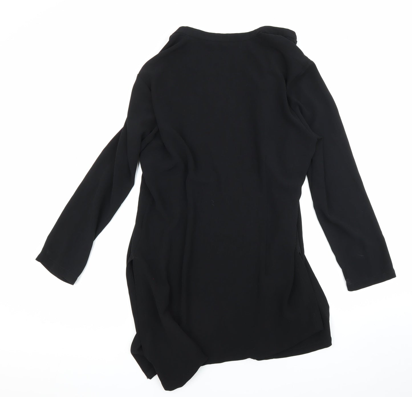 Womens UK Size 14 Marks and Spencer Black Basic Button-Up