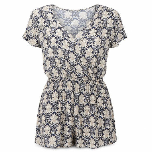 FOREVER 21 Womens Multicoloured Geometric Synthetic Playsuit One-Piece Size S