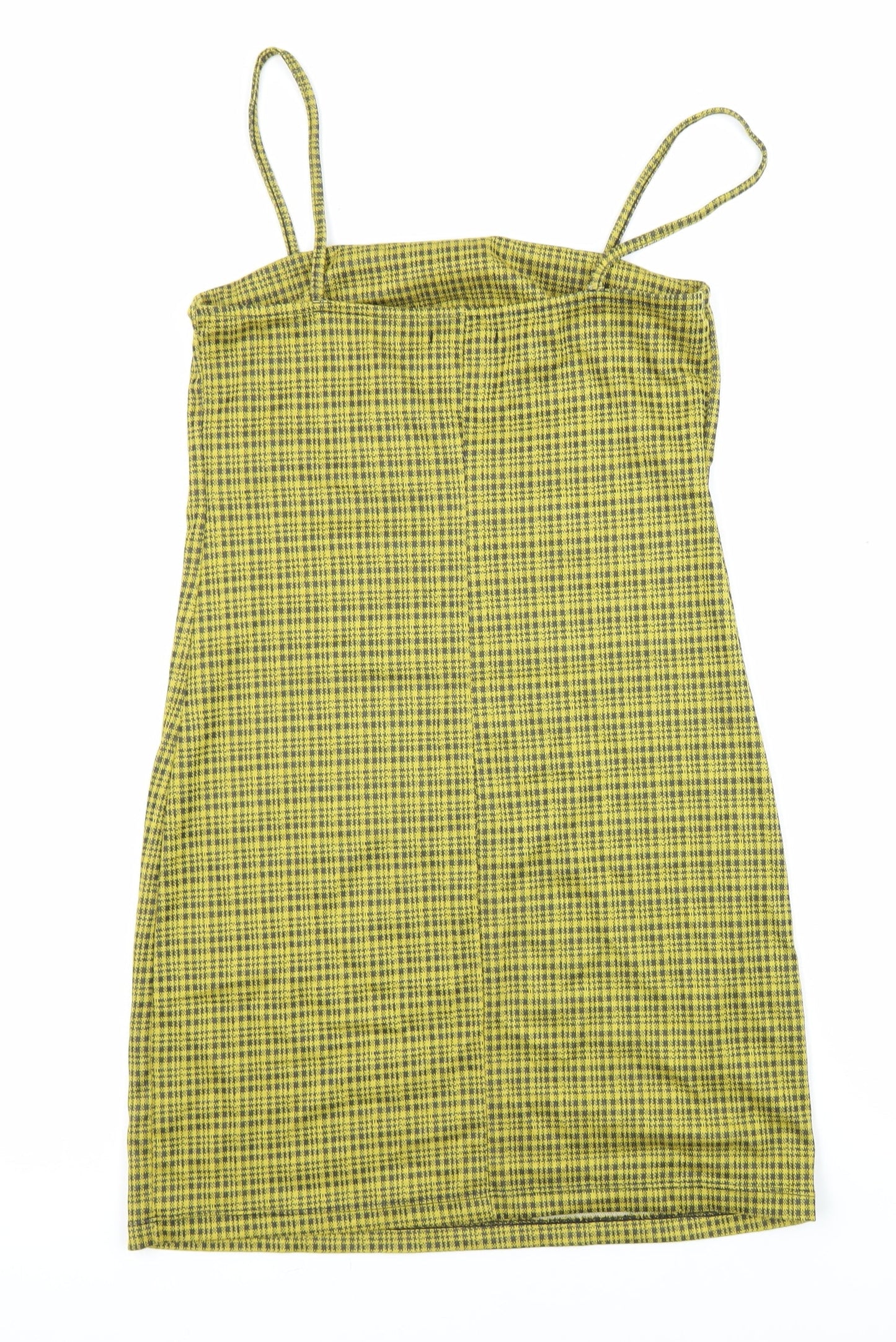 Marisa Atitude Womens Multicoloured Check Polyester Blend Shift Size 8 Square Neck