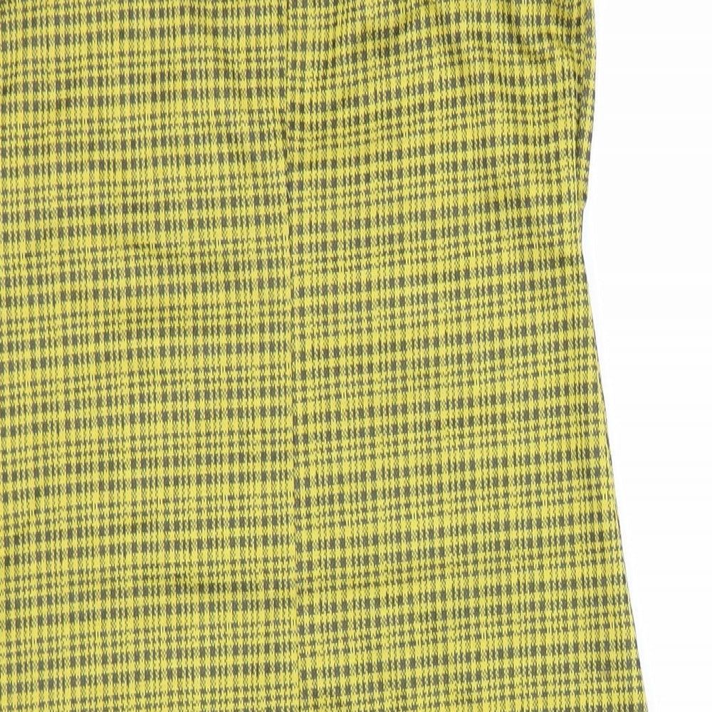 Marisa Atitude Womens Multicoloured Check Polyester Blend Shift Size 8 Square Neck