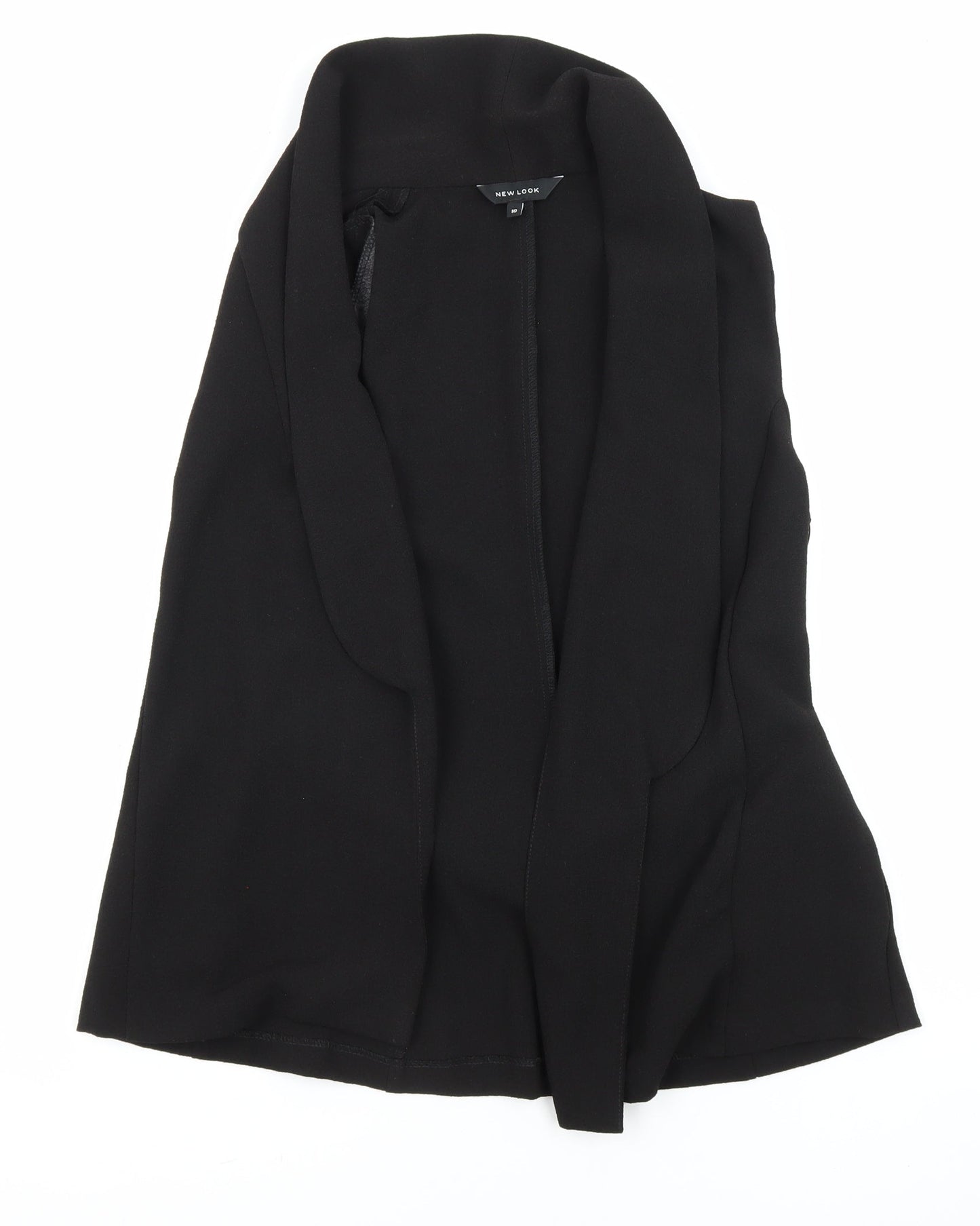Womens UK Size 10 New Look Black Kimono Coat