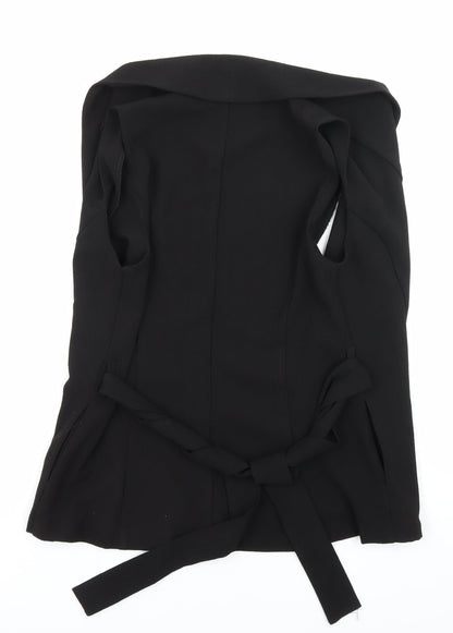 Womens UK Size 10 New Look Black Kimono Coat