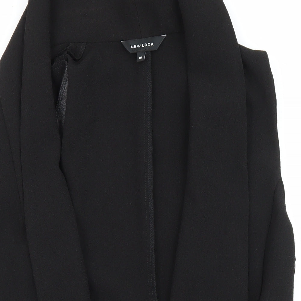 Womens UK Size 10 New Look Black Kimono Coat