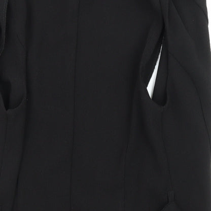 Womens UK Size 10 New Look Black Kimono Coat