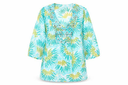 Womens UK Size 10 Monsoon Multicoloured Tunic Blouse
