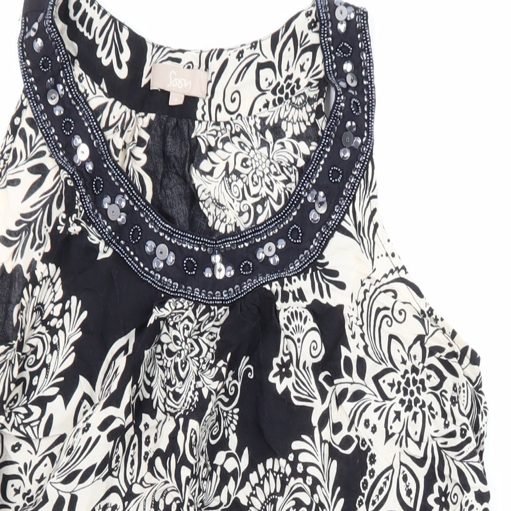 Womens UK Size 16 Soon Multicoloured Tunic Blouse