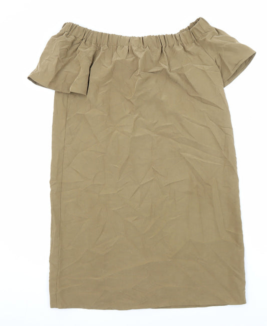 Womens UK Size 12 H&M Green Tunic Blouse