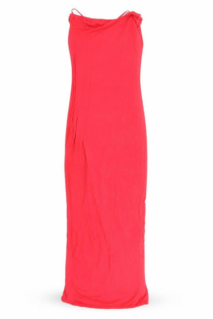 Misguided Womens Red Viscose Maxi Size S Off the Shoulder