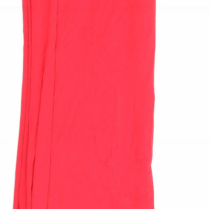 Misguided Womens Red Viscose Maxi Size S Off the Shoulder