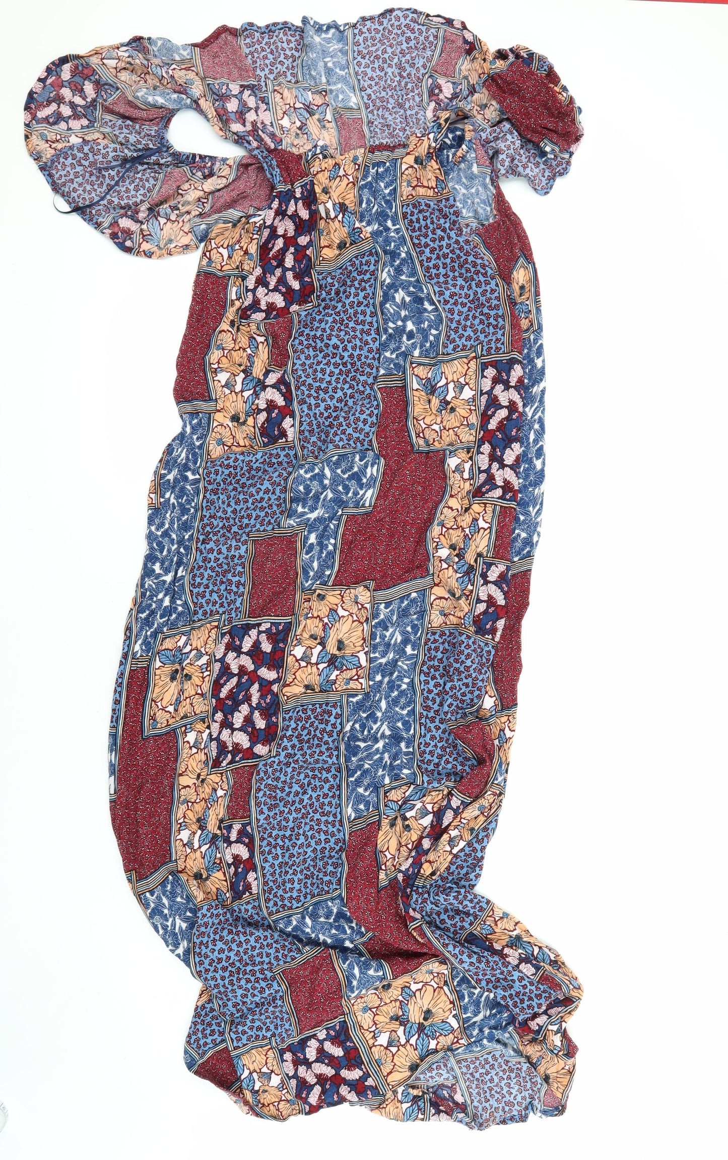 Evans Womens Multicoloured Geometric Viscose Kaftan Size 20 Off the Shoulder