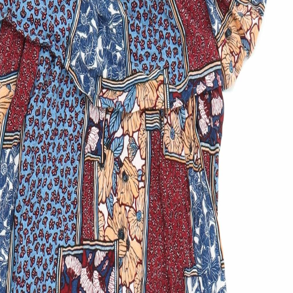 Evans Womens Multicoloured Geometric Viscose Kaftan Size 20 Off the Shoulder