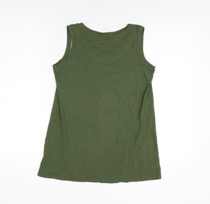 Womens UK Size XS Uniqlo Green Basic T-Shirt