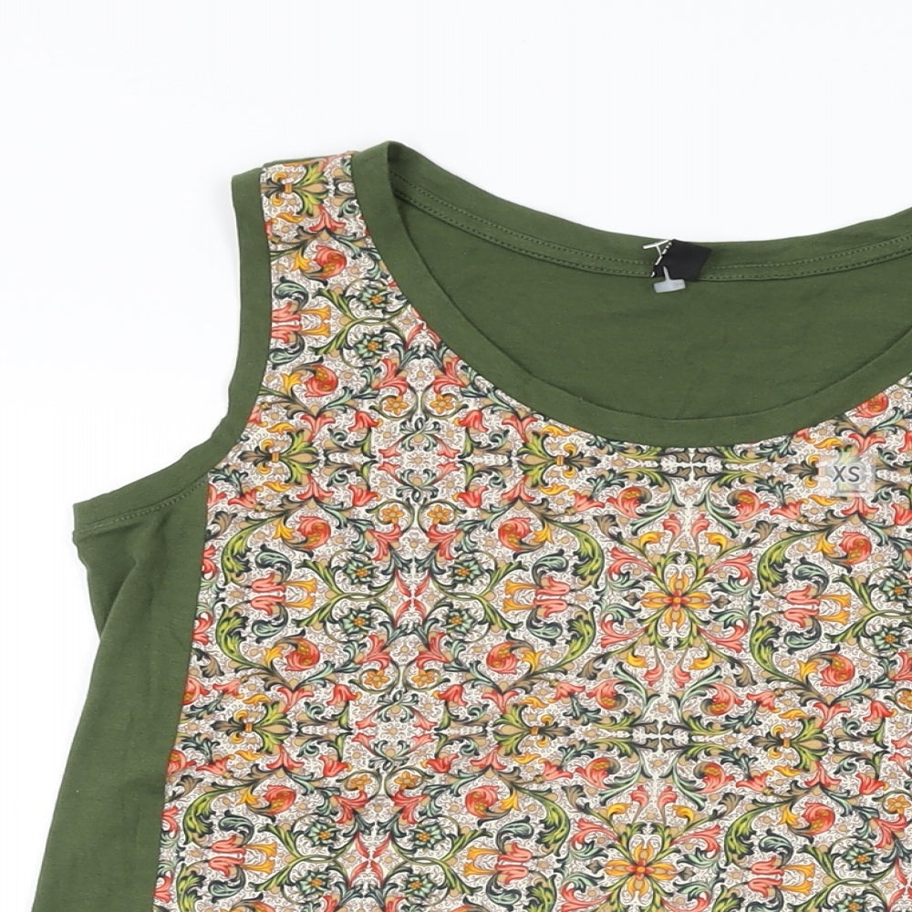 Womens UK Size XS Uniqlo Green Basic T-Shirt