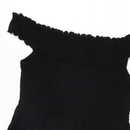 Womens UK Size M H&M Black Basic T-Shirt