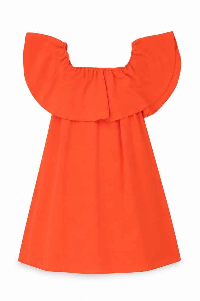 New Look Womens Red Polyester Shift Size 8 Off the Shoulder Pullover