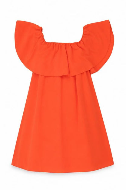 New Look Womens Red Polyester Shift Size 8 Off the Shoulder Pullover