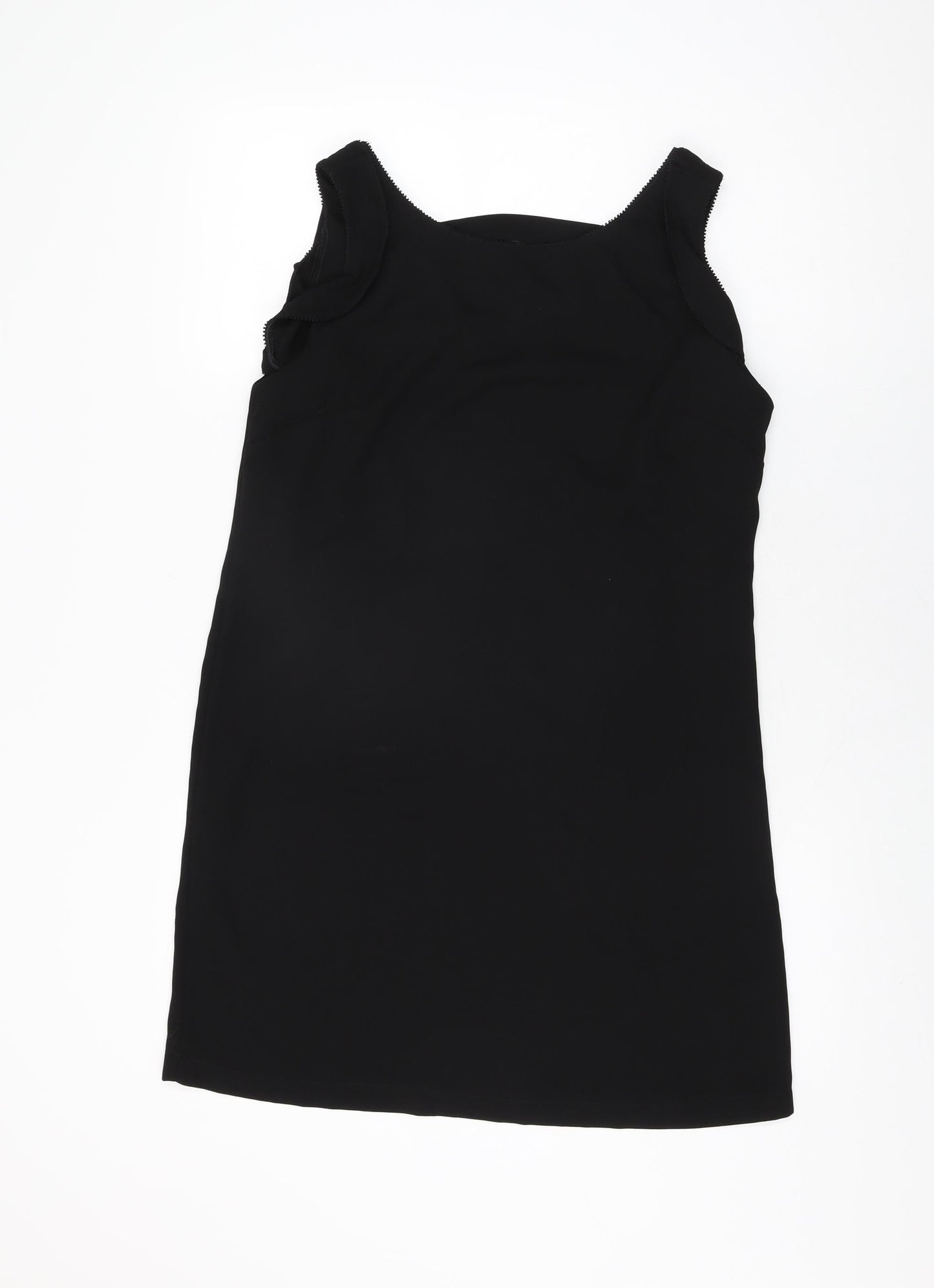 NEXT Womens Black Polyester Shift Size 10 Round Neck Pullover