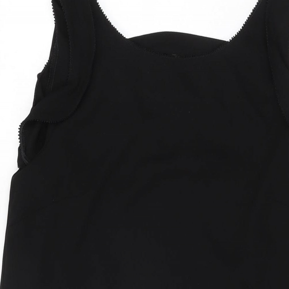 NEXT Womens Black Polyester Shift Size 10 Round Neck Pullover