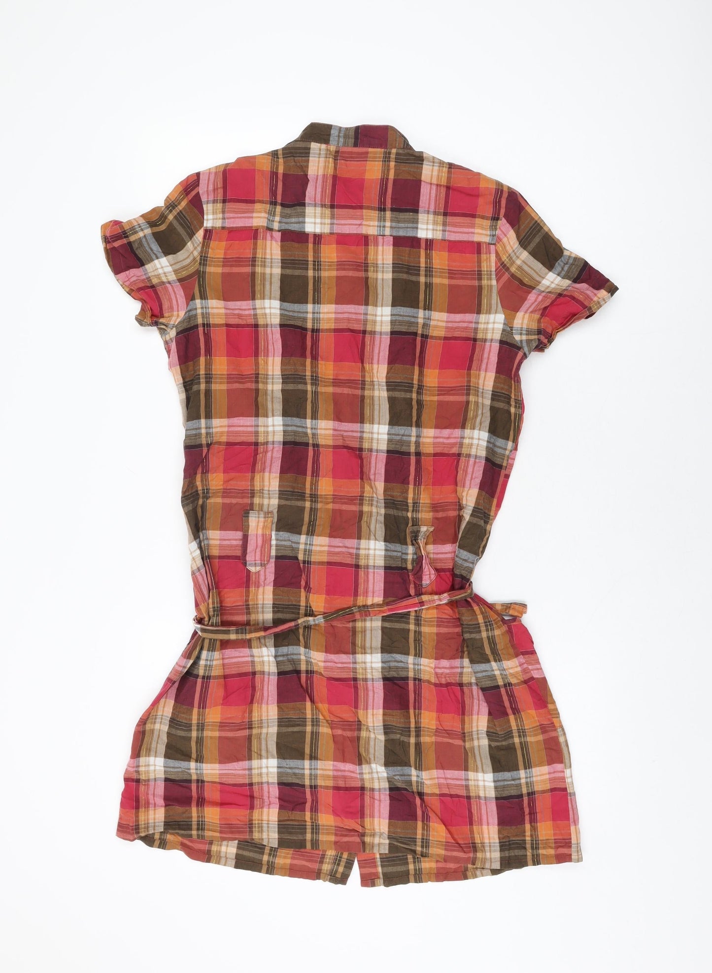 Womens UK Size 12 New Look Red Basic Button-Up