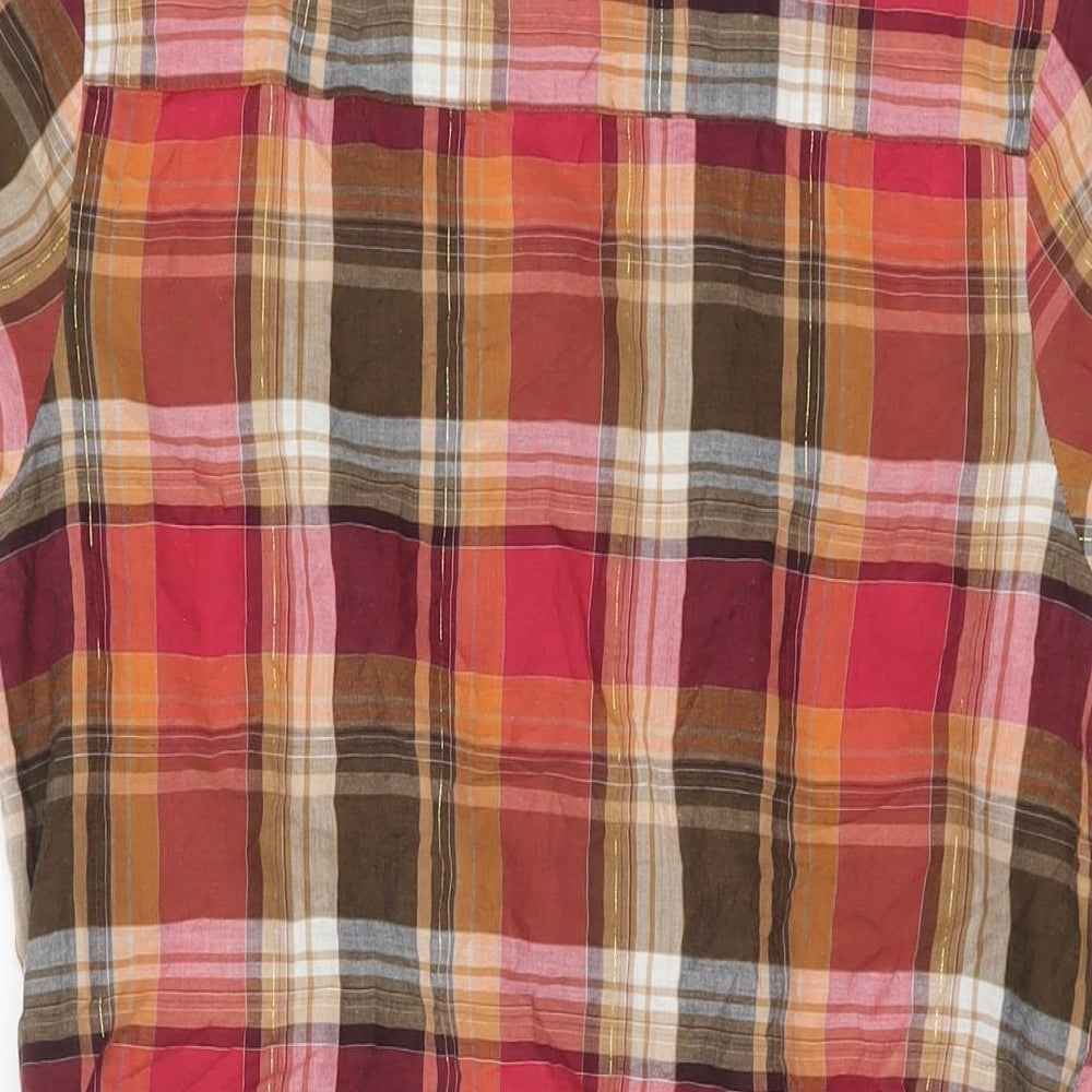 Womens UK Size 12 New Look Red Basic Button-Up