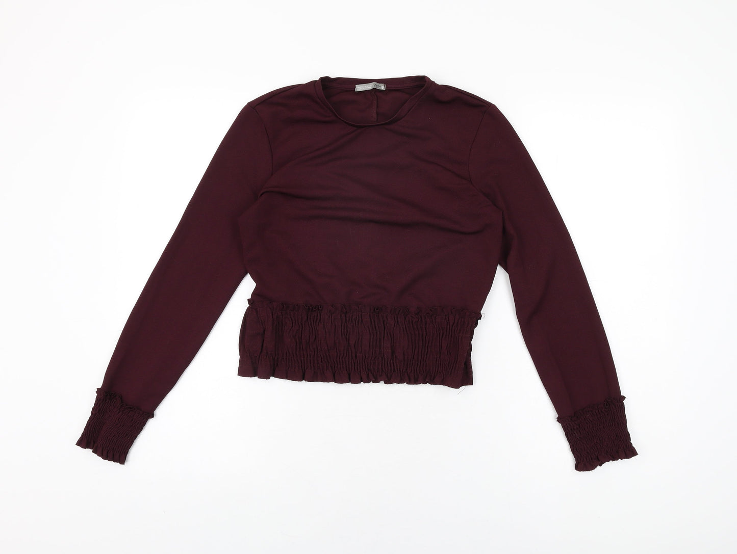 Womens UK Size S Zara Purple Basic T-Shirt