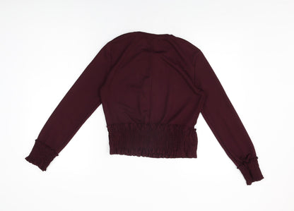Womens UK Size S Zara Purple Basic T-Shirt