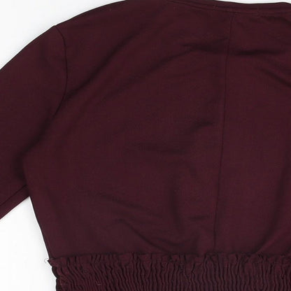 Womens UK Size S Zara Purple Basic T-Shirt