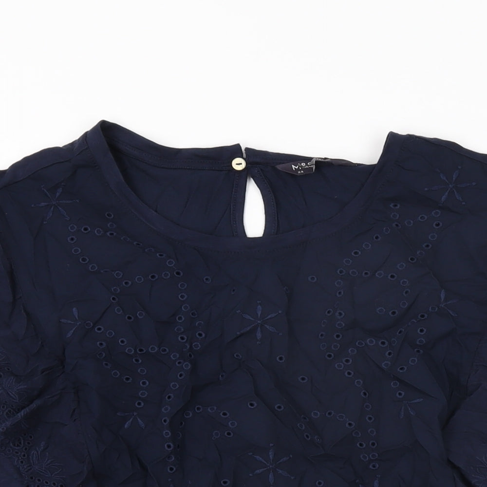 Womens UK Size 24 Marks and Spencer Blue Basic T-Shirt