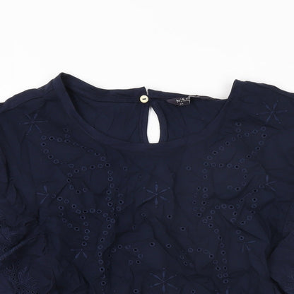 Womens UK Size 24 Marks and Spencer Blue Basic T-Shirt