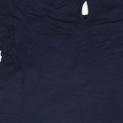 Womens UK Size 24 Marks and Spencer Blue Basic T-Shirt