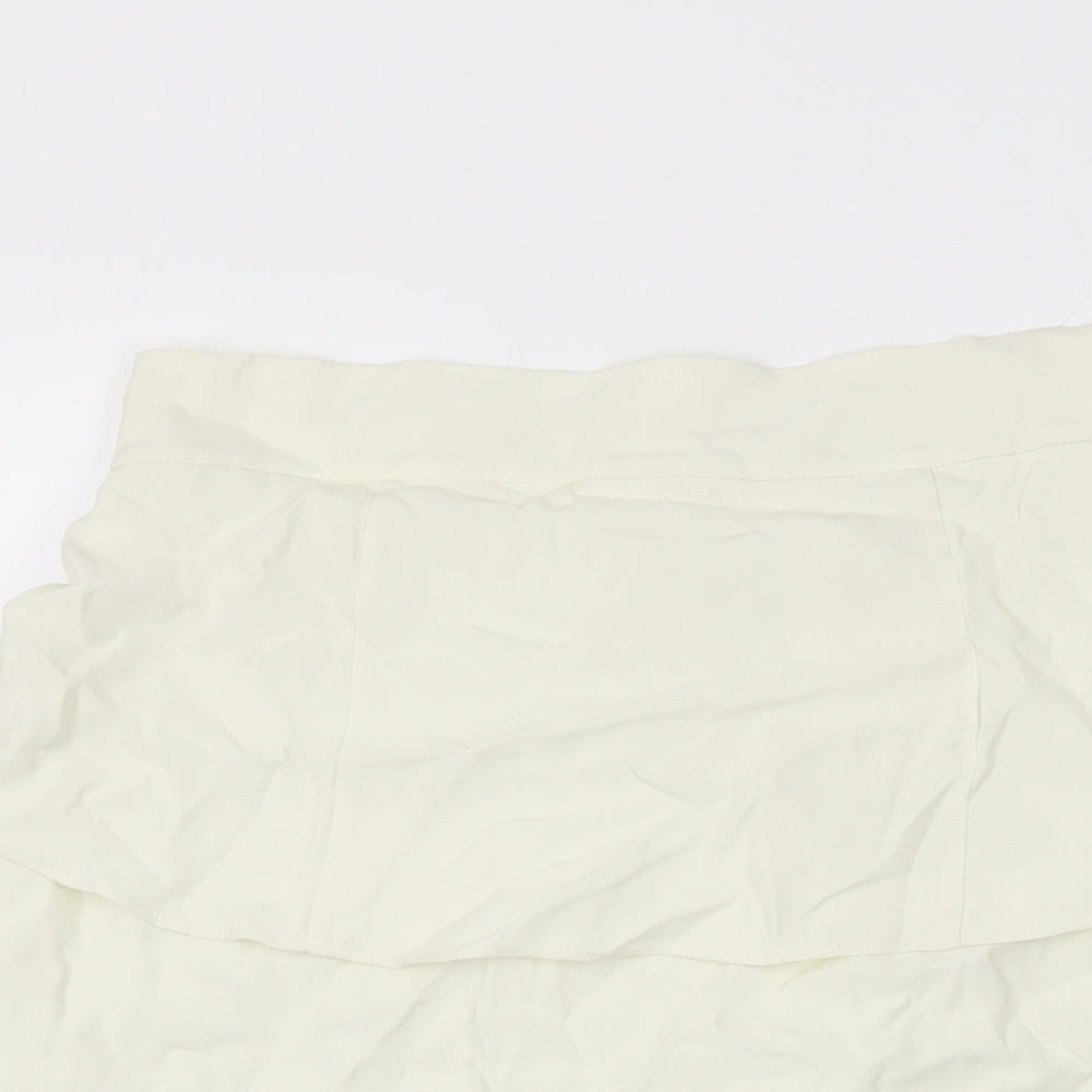 Temperley Womens Ivory Acetate A-Line Skirt Size 10 Zip