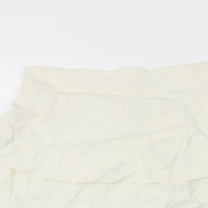 Temperley Womens Ivory Acetate A-Line Skirt Size 10 Zip