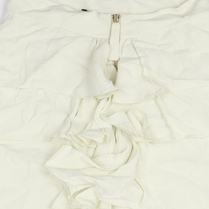 Temperley Womens Ivory Acetate A-Line Skirt Size 10 Zip