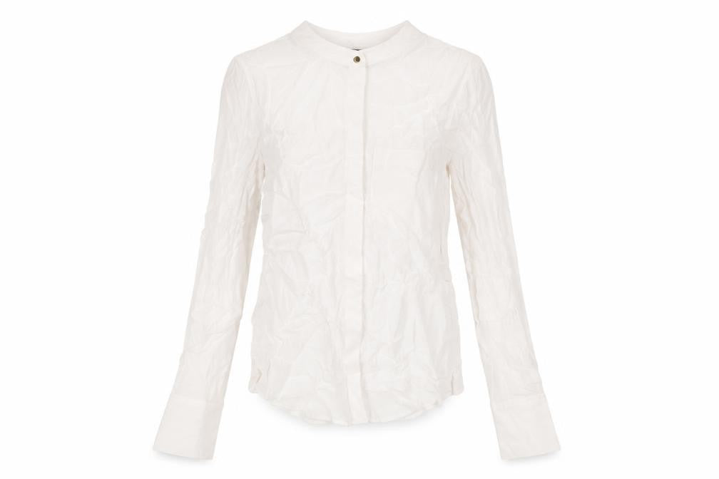 Womens UK Size 6 Marks and Spencer White Basic Button-Up